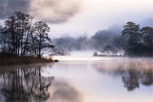 Misty Rydal Water by Chris Lewis